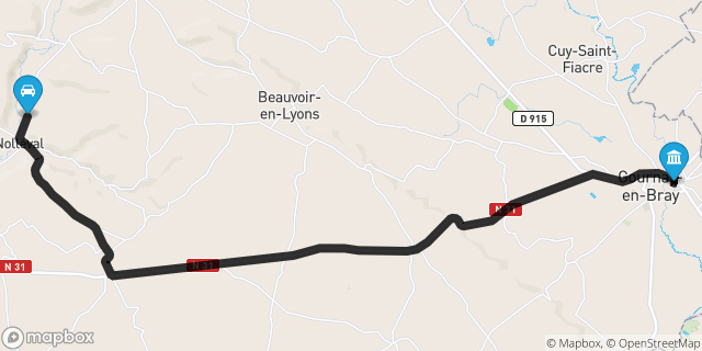 Itinéraire vers Gournay-en-Bray