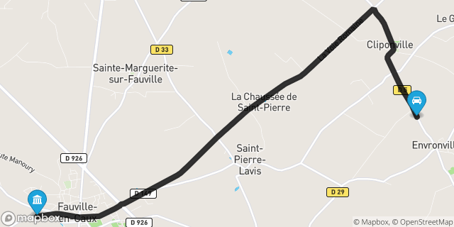 Itinéraire vers Fauville-en-Caux