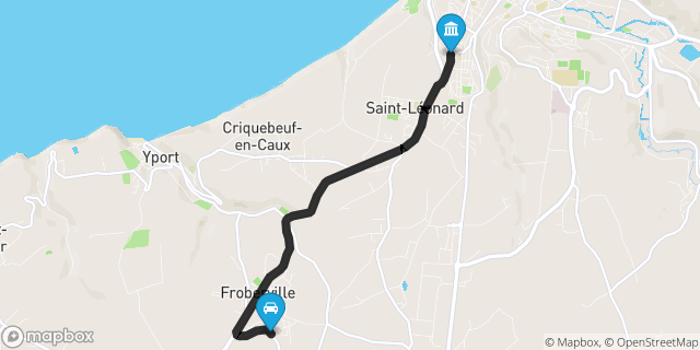 Itinéraire vers Fécamp