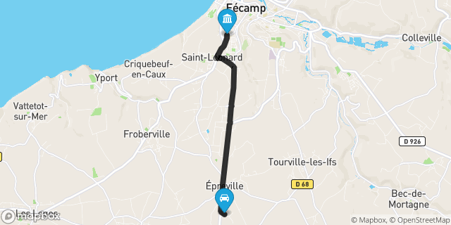 Itinéraire vers Fécamp