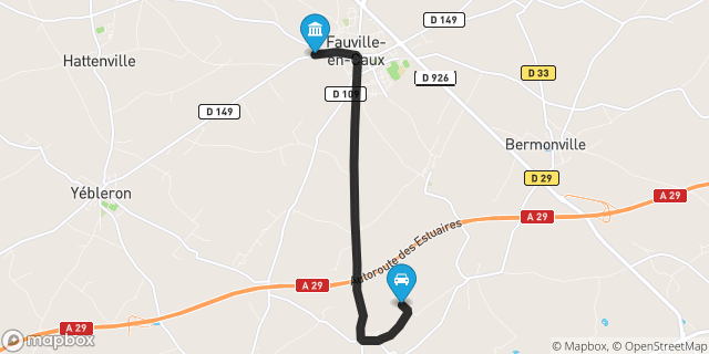Itinéraire vers Fauville-en-Caux