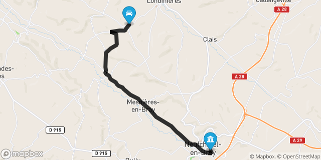 Itinéraire vers Neufchâtel-en-Bray