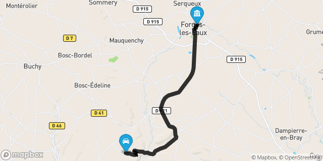 Itinéraire vers Forges-les-Eaux