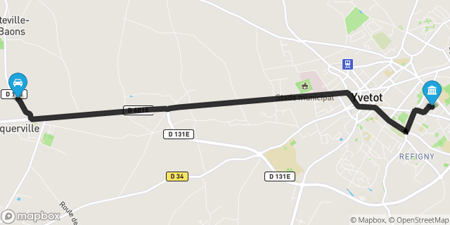 Itinéraire vers Yvetot