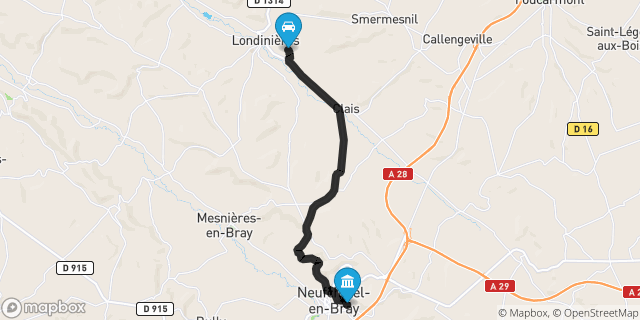 Itinéraire vers Neufchâtel-en-Bray