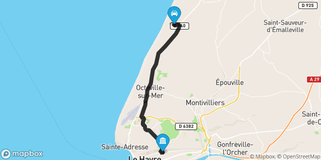 Itinéraire vers Le Havre