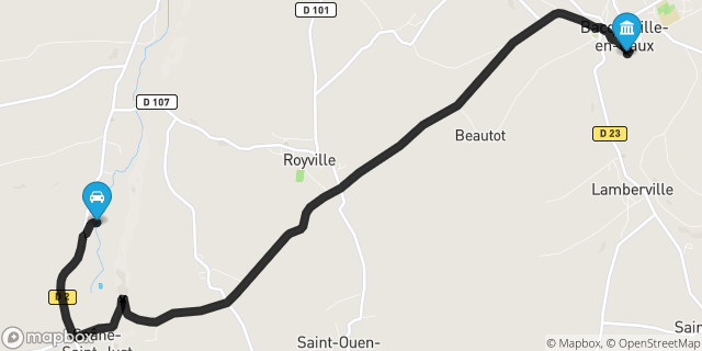 Itinéraire vers Bacqueville-en-Caux
