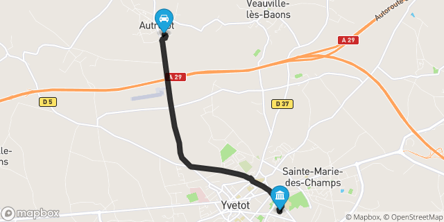 Itinéraire vers Yvetot