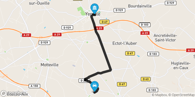 Itinéraire vers Yerville