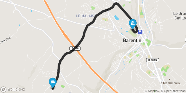 Itinéraire vers Barentin