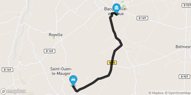 Itinéraire vers Bacqueville-en-Caux