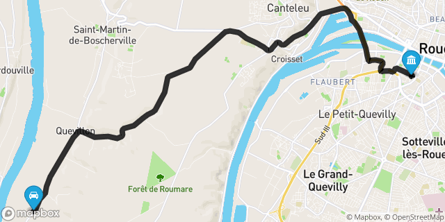 Itinéraire vers Rouen