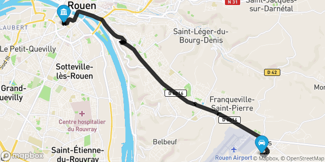 Itinéraire vers Rouen