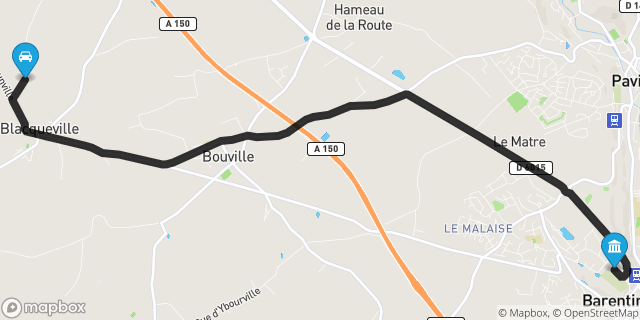 Itinéraire vers Barentin