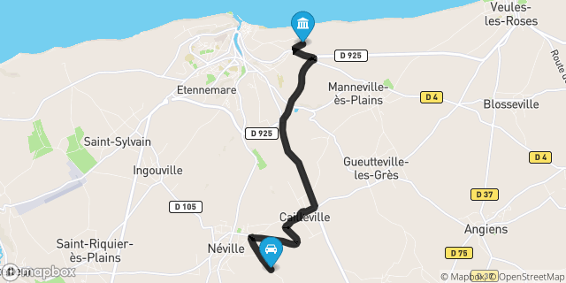 Itinéraire vers Saint-Valery-en-Caux