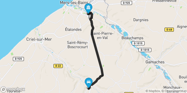 Itinéraire vers Eu