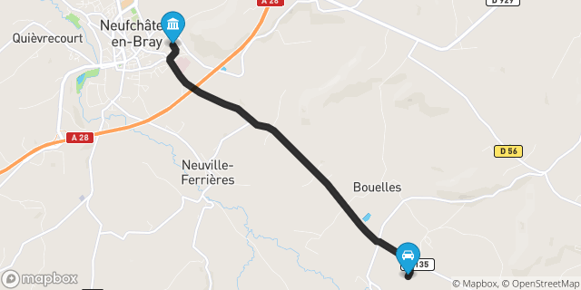 Itinéraire vers Neufchâtel-en-Bray