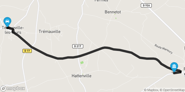 Itinéraire vers Fauville-en-Caux