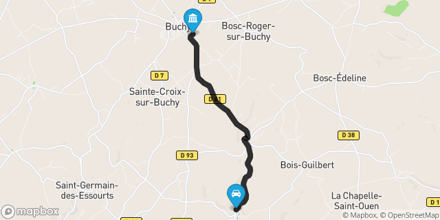 Itinéraire vers Buchy