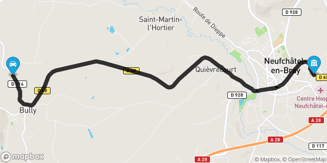 Itinéraire vers Neufchâtel-en-Bray