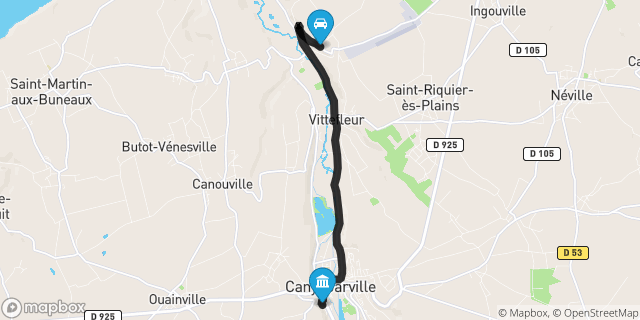 Itinéraire vers Cany-Barville