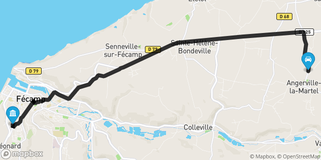 Itinéraire vers Fécamp