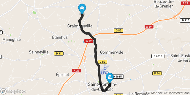 Itinéraire vers Saint-Romain-de-Colbosc