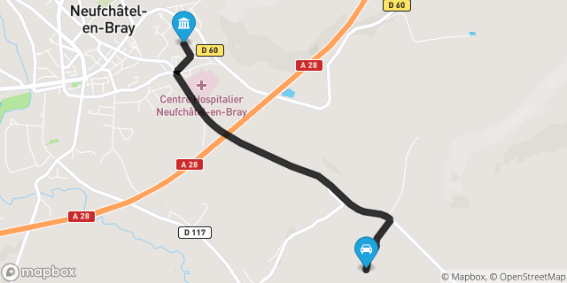 Itinéraire vers Neufchâtel-en-Bray