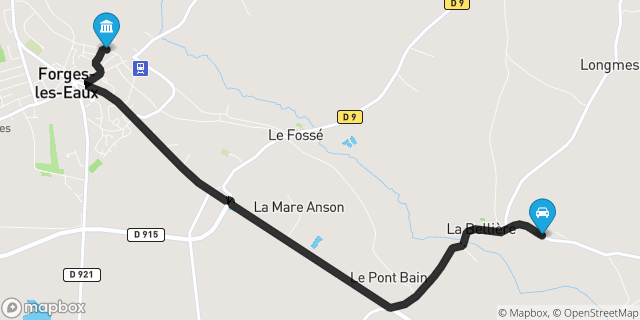Itinéraire vers Forges-les-Eaux