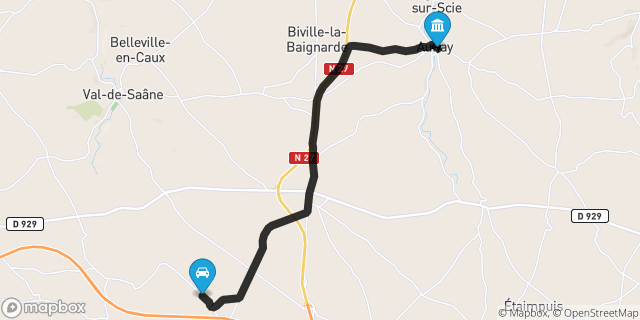 Itinéraire vers Auffay