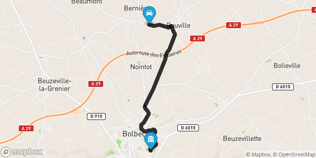 Itinéraire vers Bolbec