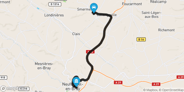 Itinéraire vers Neufchâtel-en-Bray