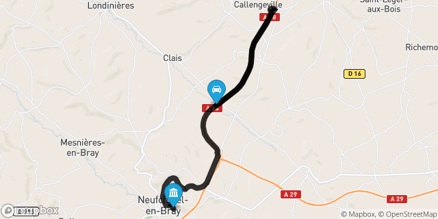 Itinéraire vers Neufchâtel-en-Bray