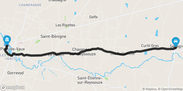 Itinéraire vers Pont-de-Vaux