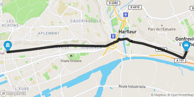 Itinéraire vers Le Havre
