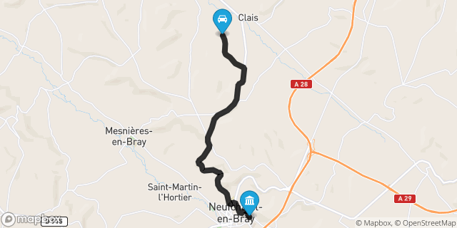 Itinéraire vers Neufchâtel-en-Bray