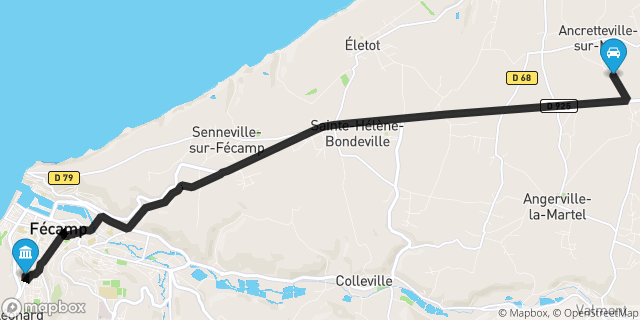 Itinéraire vers Fécamp