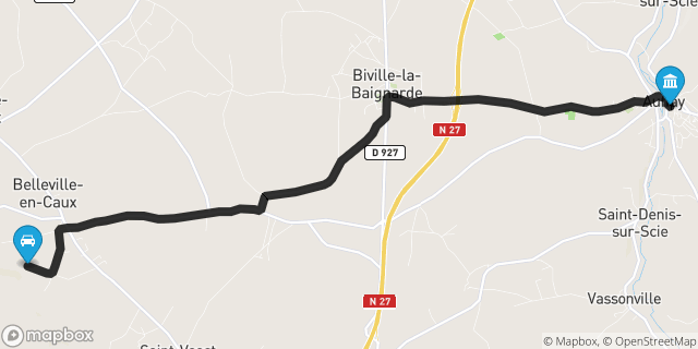 Itinéraire vers Auffay