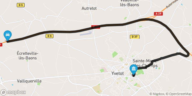 Itinéraire vers Yvetot