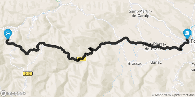 Itinéraire vers Foix