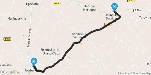 Itinéraire vers Goderville