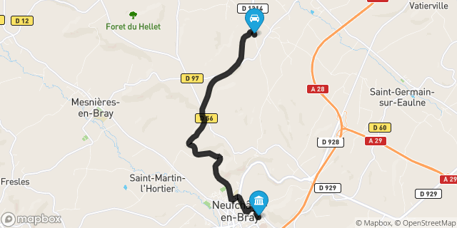 Itinéraire vers Neufchâtel-en-Bray