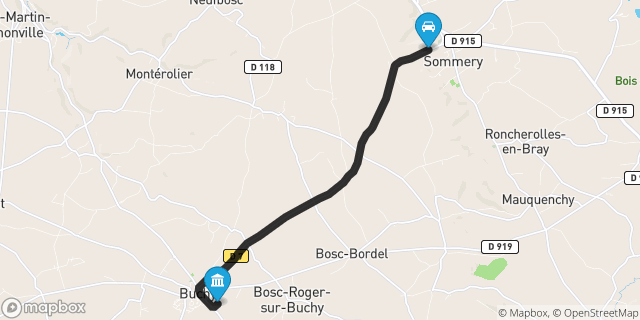 Itinéraire vers Buchy