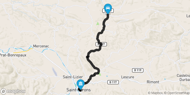 Itinéraire vers Saint-Girons