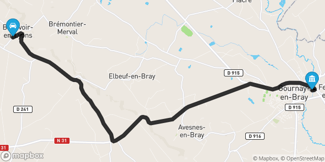 Itinéraire vers Gournay-en-Bray