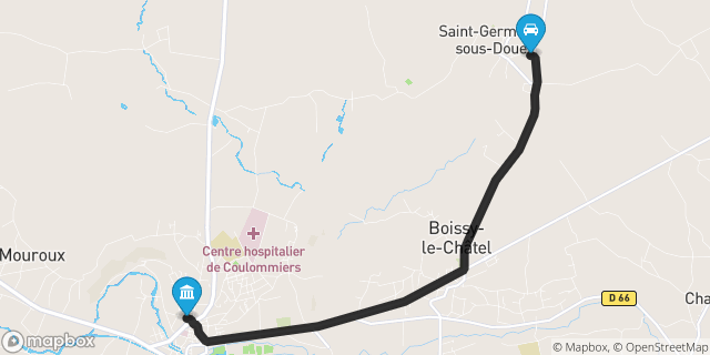 Itinéraire vers Coulommiers