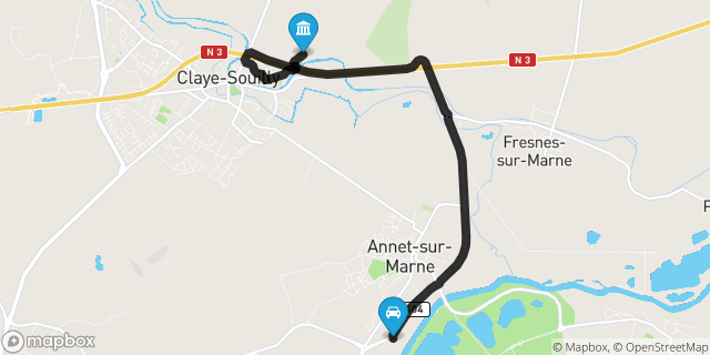 Itinéraire vers Claye-Souilly