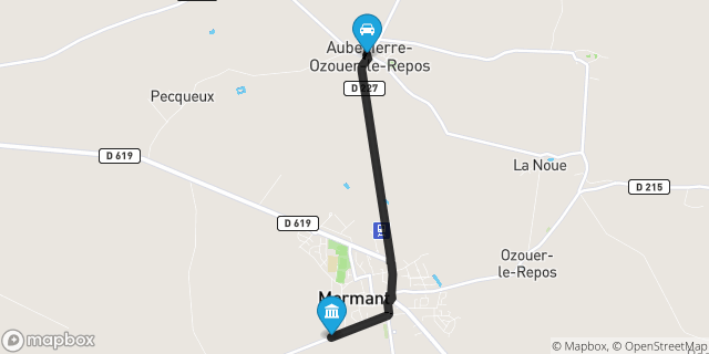 Itinéraire vers Mormant