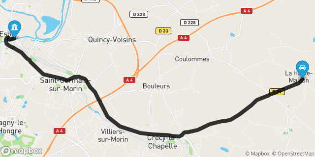 Itinéraire vers Esbly