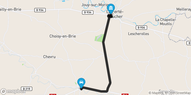 Itinéraire vers La Ferté-Gaucher